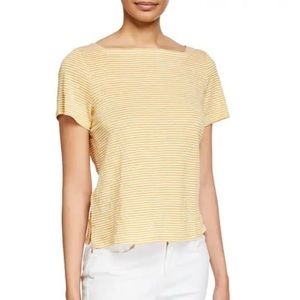 S | Eileen Fisher Square Neck Linen Tee